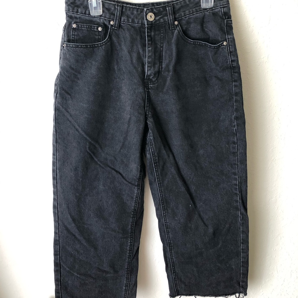 Wide leg black jeans